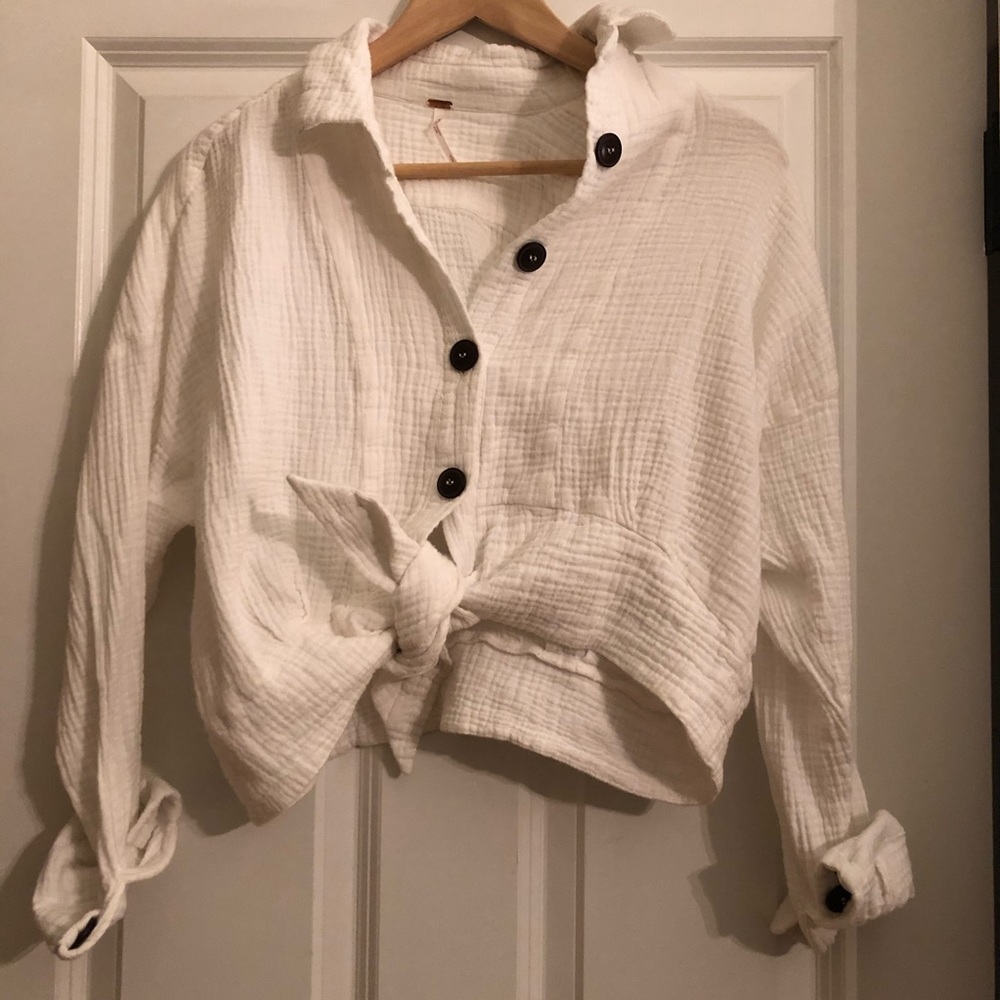 Free People oversized button down